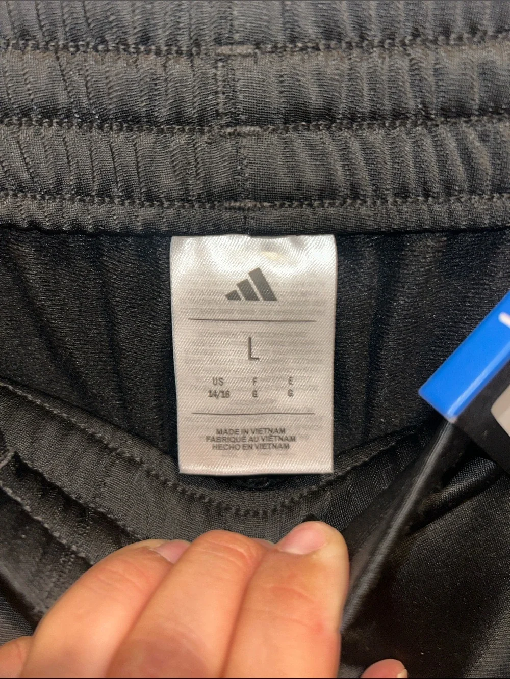 adidas Black Joggers with White Side Stripes